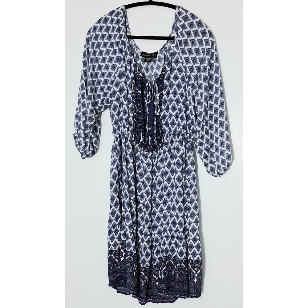Lola P. Dress Women's Size XL Rayon Flowy Sleeves Boho Bohemian Peasant Cottage
